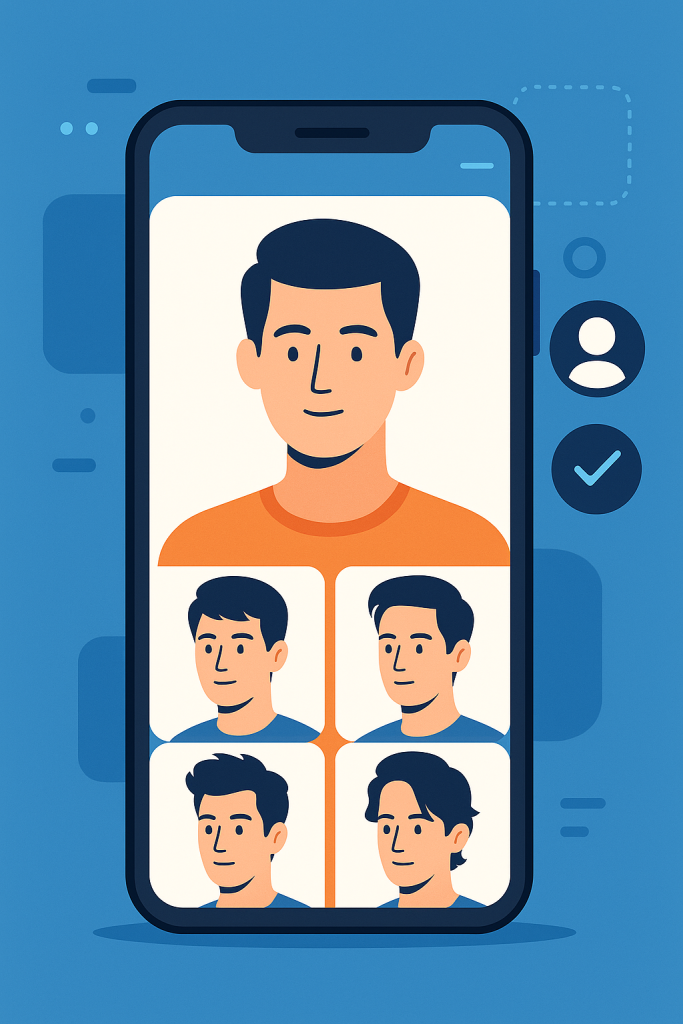 Application de simulation de coupe de cheveux